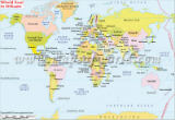World Map in Afrikaans
