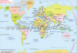 World Map in Bulgarian