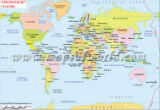 World Map in Danish