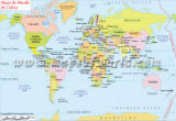 World Map in Galician