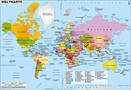 World Map in German