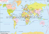 World Map in Hebrew