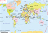 World Map in Hungarian