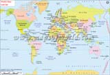 World Map in Irish