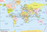 World Map in Romanian