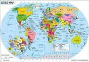 World Map in Robinson Projection